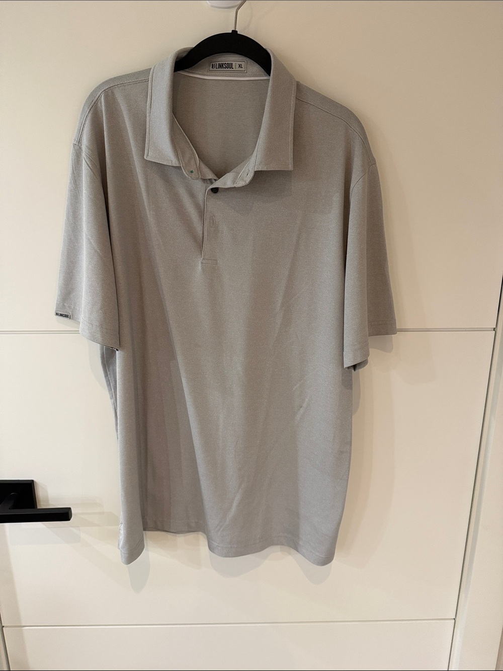 Linksoul Light Gray Men's Golf Polo in Cooling Performance Fabric